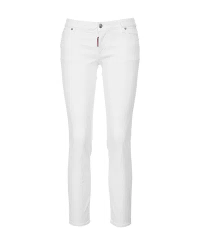 Dsquared2 Low-rise Skinny Jeans In White