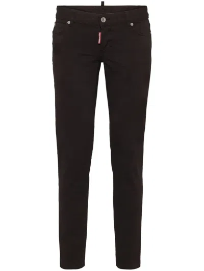 Dsquared2 Schmale Hose Mit Tiefem Sitz In Schwarz