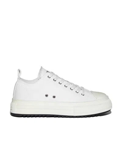 DSQUARED2 DSQUARED2 ROUND TOE LACE-UP SNEAKERS