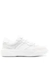 Dsquared2 Shielded Rubber Sole Sneakers With Perforated Toe In White