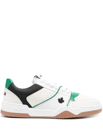 DSQUARED2 DSQUARED2 LOW TOP LEATHER SNEAKER.