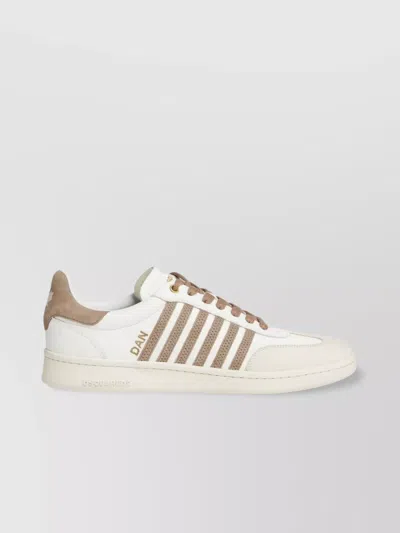 Dsquared2 Low Top Sneakers With Contrasting Branded Heel