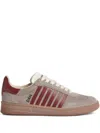 Dsquared2 Low-top Sneakers With Suede And Leather Accents In Brown