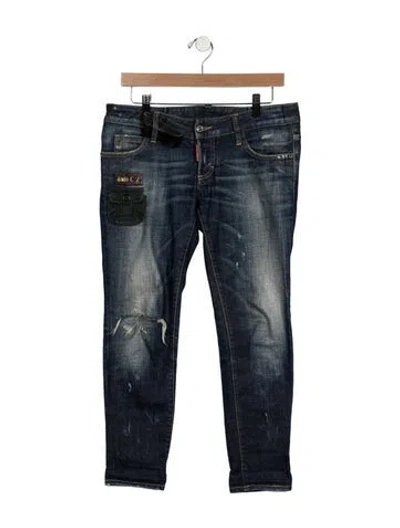 Pre-owned Dsquared2 Low-rise Skinny Leg Jeans In Blue