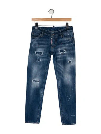Pre-owned Dsquared2 Low-rise Skinny Leg Jeans In Blue