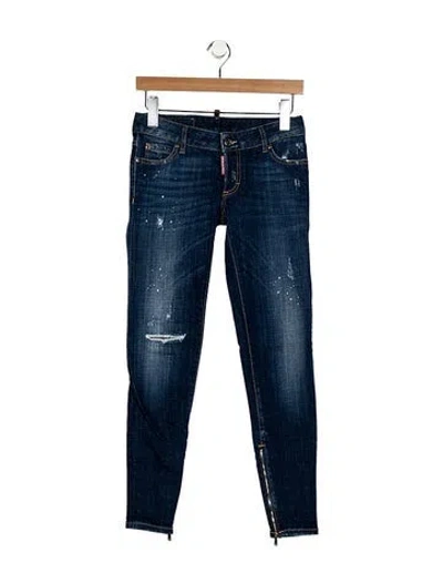Pre-owned Dsquared2 Low-rise Skinny Leg Jeans In Blue