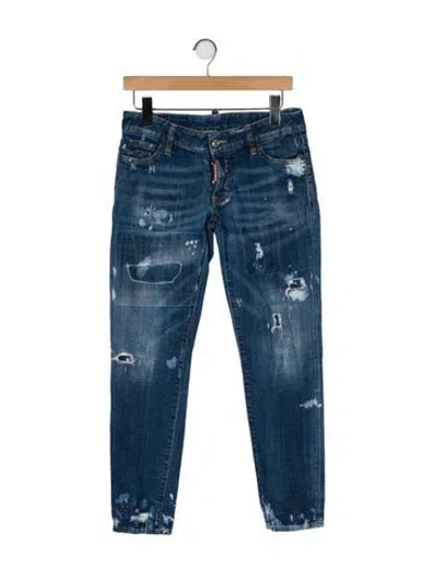 Pre-owned Dsquared2 Low-rise Skinny Leg Jeans In Blue
