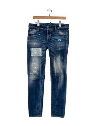 Pre-owned Dsquared2 Low-rise Skinny Leg Jeans In Blue