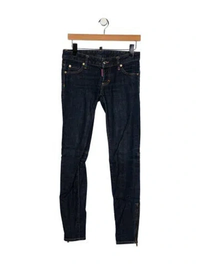 Pre-owned Dsquared2 Low-rise Skinny Leg Jeans In Blue