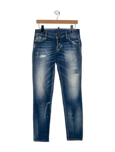 Pre-owned Dsquared2 Low-rise Skinny Leg Jeans In Blue
