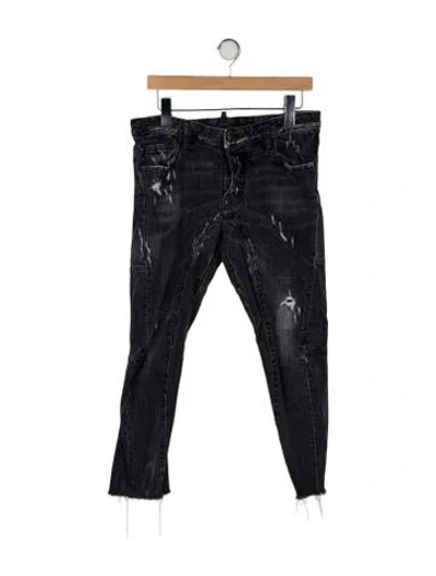 Pre-owned Dsquared2 Low-rise Skinny Leg Jeans In Gray