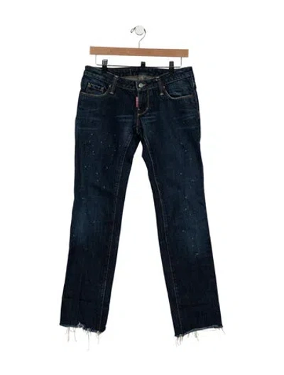 Pre-owned Dsquared2 Low-rise Straight Leg Jeans In Blue