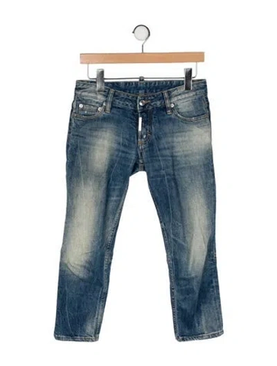 Pre-owned Dsquared2 Low-rise Straight Leg Jeans In Blue