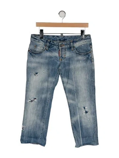 Pre-owned Dsquared2 Low-rise Straight Leg Jeans In Blue