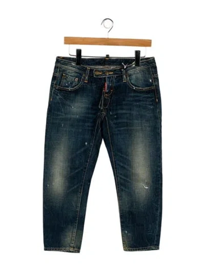 Pre-owned Dsquared2 Low-rise Straight Leg Jeans In Blue