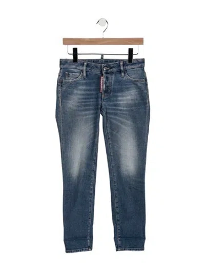 Pre-owned Dsquared2 Low-rise Straight Leg Jeans In Blue
