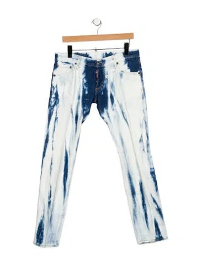Pre-owned Dsquared2 Low-rise Straight Leg Jeans In Blue