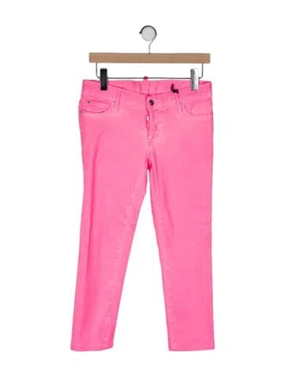 Pre-owned Dsquared2 Low-rise Straight Leg Jeans W/ Tags In Pink