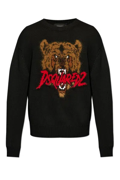Dsquared2 Luxurious Knitwear Sweater For Men In Black
