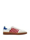 Dsquared2 Boxer Sneaker Contrasting Heel Tab Stripes Sole In White