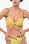 Dsquared2 Macrame' Lace Push Up Bra With Logoed Straps