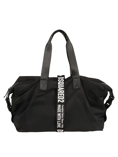 Dsquared2 Made With Love Duffle Bag In Black
