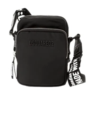 Dsquared2 Made With Love Logo-embossed Crossbody Bag In Black