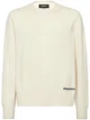 Dsquared2 Logo-print Knitted Jumper In Bianco