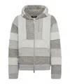 Dsquared2 Magliano X D2 Mix Grey Venue Fit Zipped Hoodie In Gray