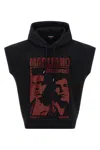 Dsquared2 Magliano Capsule Sleeveless Hoodie With Graphic Print In Black