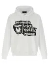 Dsquared2 D2 X Magliano White Hoodie With Drawstring Hood With Maxi Print On The Front In Cotton Man In Multi