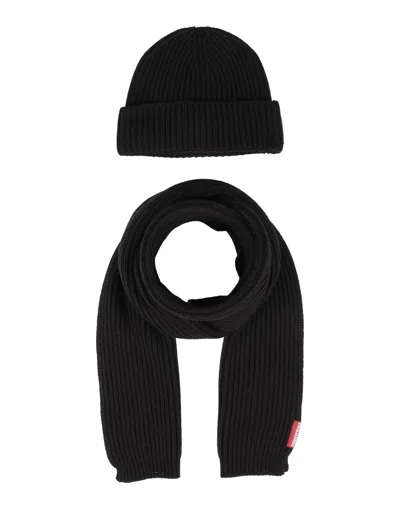 Dsquared2 Man Accessories Set Black Size Onesize Cotton, Wool