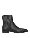 Dsquared2 Man Ankle Boots Black Size 11 Leather In Black
