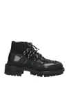 Dsquared2 Man Ankle Boots Black Size 8 Leather, Textile Fibers In Black