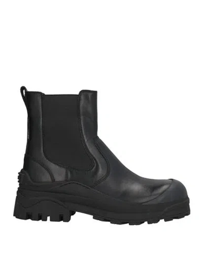 Dsquared2 Man Ankle Boots Black Size 9 Calfskin