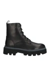 Dsquared2 Man Ankle Boots Black Size 9 Calfskin In Black