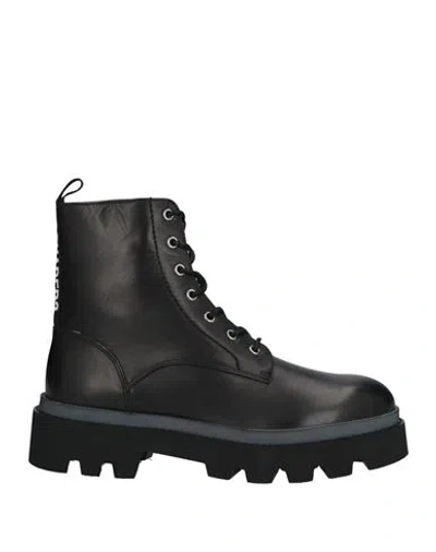 DSQUARED2 DSQUARED2 MAN ANKLE BOOTS BLACK SIZE 8 CALFSKIN