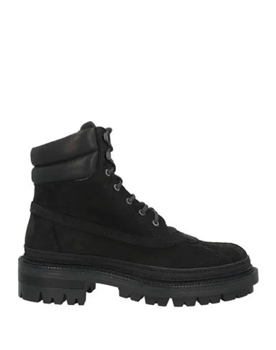 Dsquared2 Man Ankle Boots Black Size 9 Leather