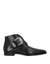Dsquared2 Man Ankle Boots Black Size 9 Leather In Black