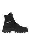 Dsquared2 Man Ankle Boots Black Size 9 Leather, Textile Fibers In Black