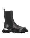 Dsquared2 Man Ankle Boots Black Size 8.5 Leather, Textile Fibers In Black