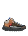 Dsquared2 Free Military Green Brown Sneaker In Green