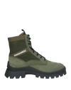 Dsquared2 Logo-print Leather Boots In Green