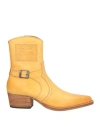 Dsquared2 60mm Leather Ankle Boots In Yellow