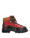 Dsquared2 Man Ankle Boots Rust Size 7.5 Cow Leather