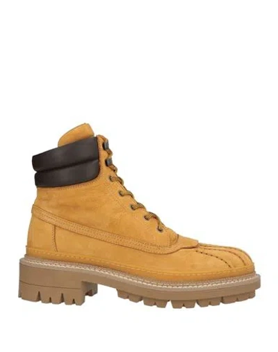 Dsquared2 Man Ankle Boots Sand Size 9 Leather In Multi