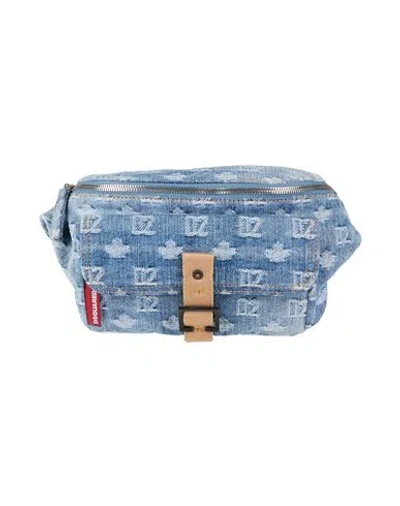 Dsquared2 Man Belt Bag Blue Size - Cotton