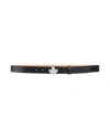 Dsquared2 Man Belt Black Size 34 Leather In Black