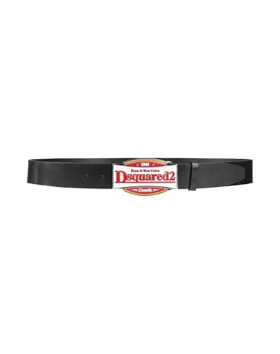 Dsquared2 Man Belt Black Size 36 Leather