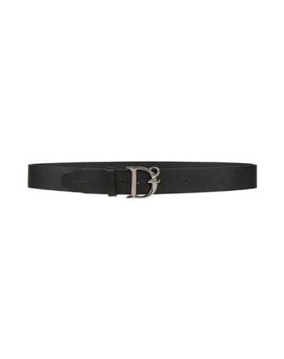 Dsquared2 Man Belt Black Size 38 Cow Leather